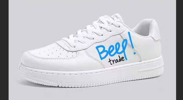 Beep Trade Custom White Sneakers – Lightweight DIY Streetwear Shoes for Everyday Comfort